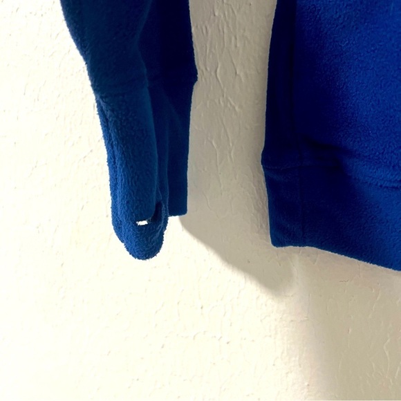 All In Motion Boys XS Micro-fleece Hoodie Thumbhole Cuffs Blue Quarter Zip EUC - Picture 6 of 8